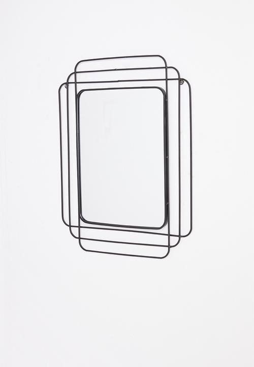 H&S - Wire mirror - black