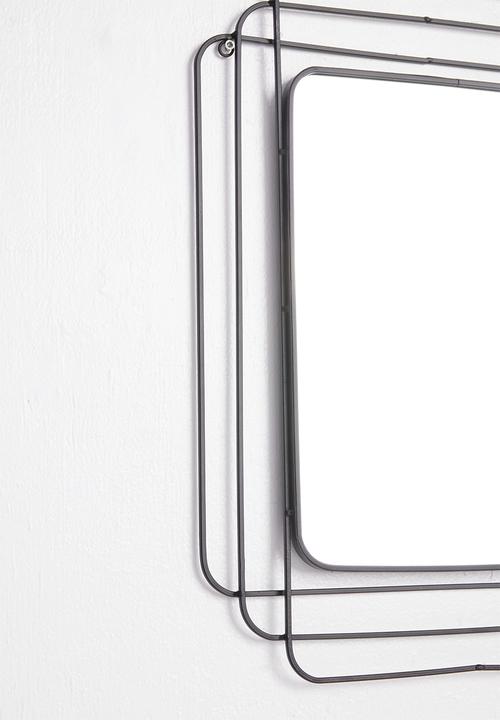H&S - Wire mirror - black