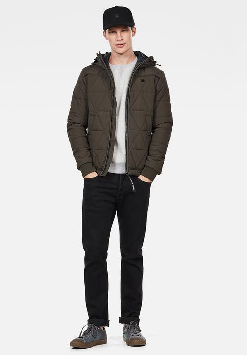 G-STAR - Edla multiquilt hooded jackets  - khaki