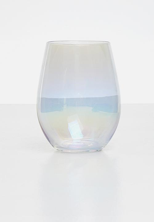 Excellent Houseware - Iridescent water glass set of 2 - clear