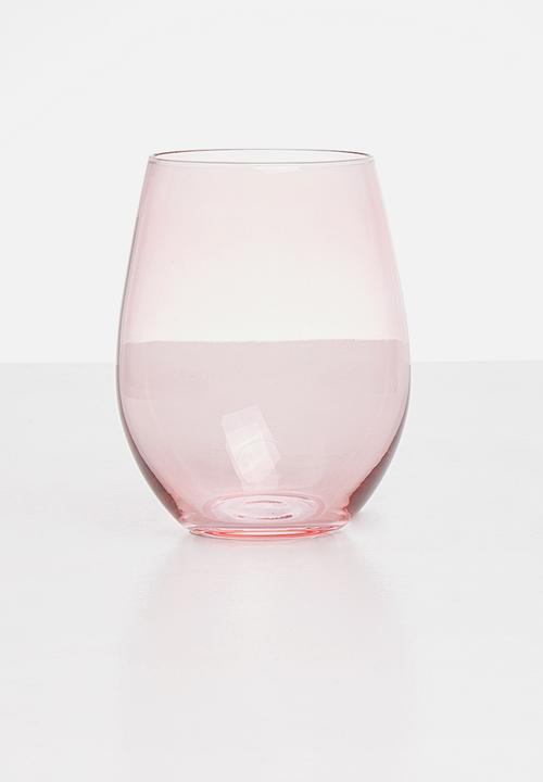 Excellent Houseware - Rose water glass set of 2 - pink