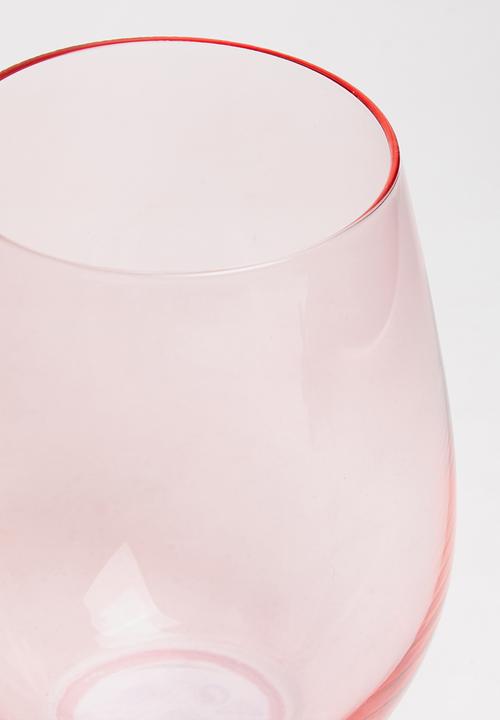 Excellent Houseware - Rose water glass set of 2 - pink