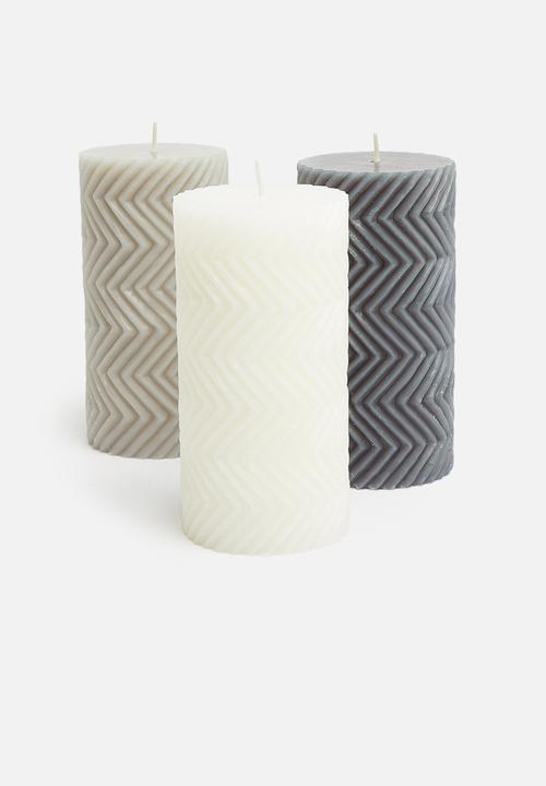 H&S - Prismatic candle - white
