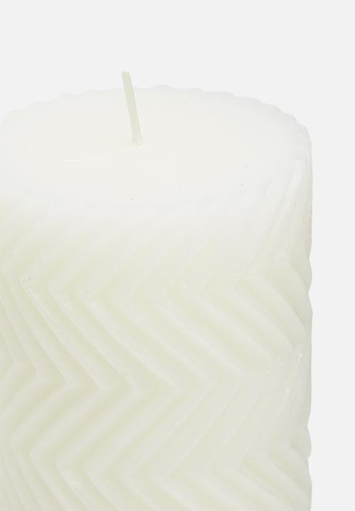 H&S - Prismatic candle - white