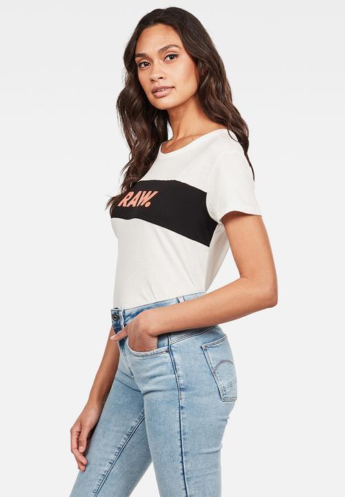G-STAR - Gyre cut & sew short sleeve tee - white