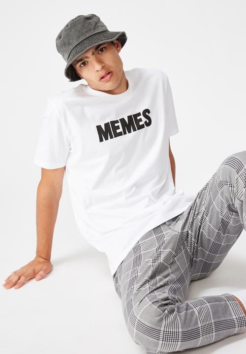 Factorie - Memes slim graphic T-shirt - white