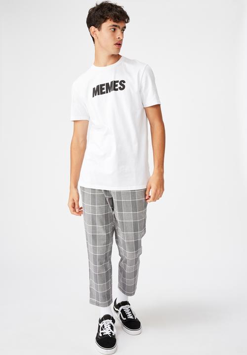 Factorie - Memes slim graphic T-shirt - white