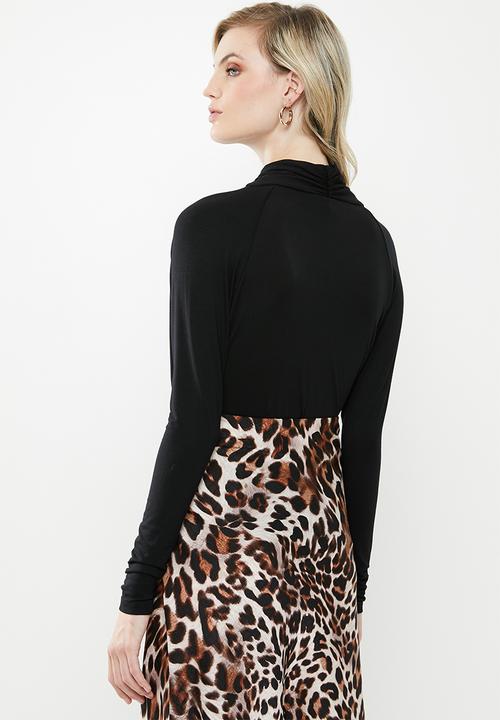 Vero Moda - Canice high neck top - black