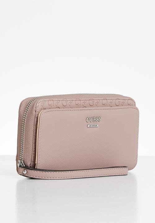 GUESS - Churchill multi zip purse - mauve