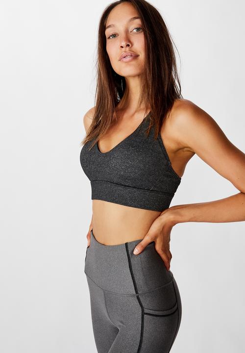 Cotton On - Workout training crop - charcoal marle