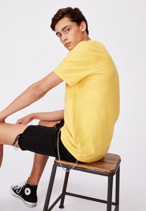 Factorie - Flame rose regular graphic T-shirt - yellow