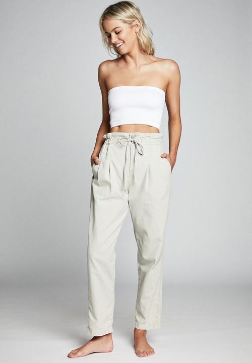 Cotton On - Paperbag pants - grey