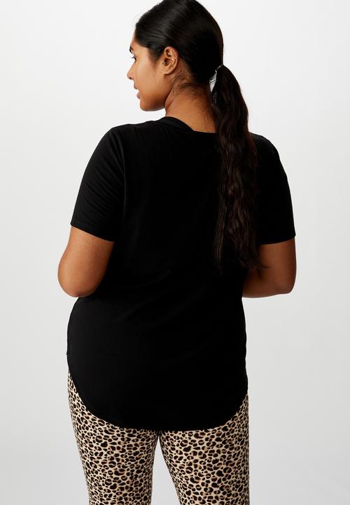 Cotton On - Curve gym T-shirt - black