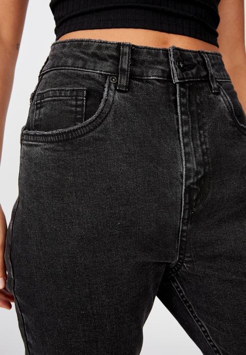 Factorie - Cropped flare jeans - black