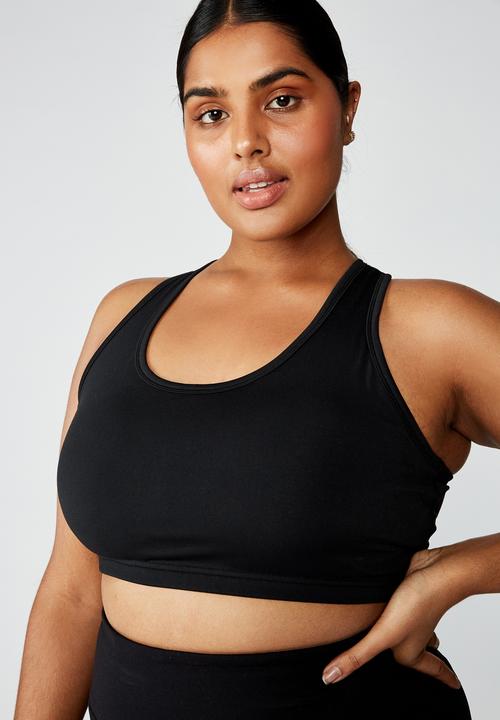Cotton On - Curve workout cutout crop - black