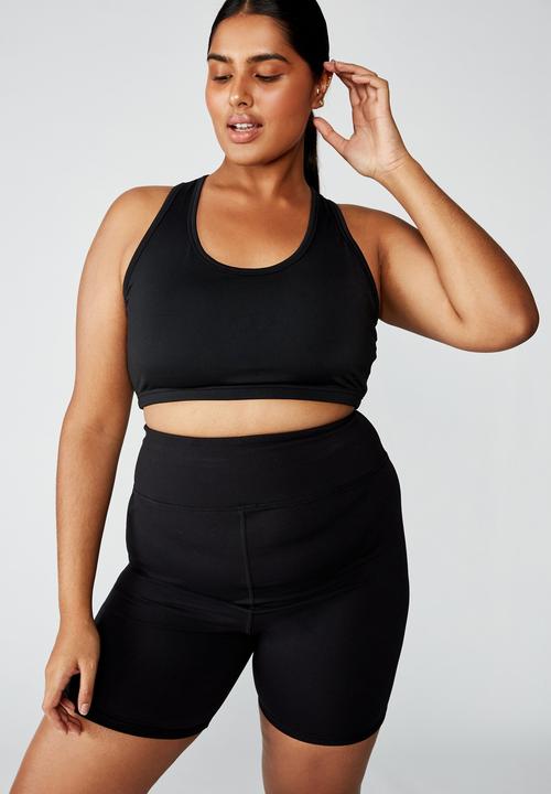 Cotton On - Curve workout cutout crop - black