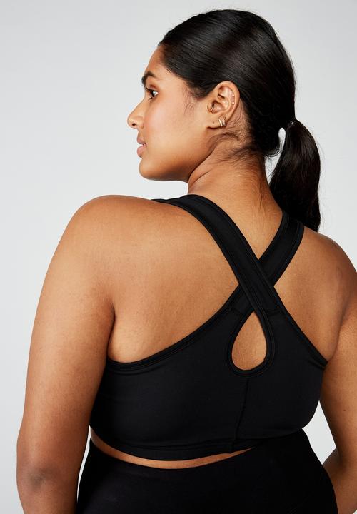 Cotton On - Curve workout cutout crop - black