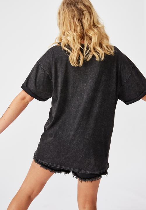 Factorie - Oversized graphic tee fearless - black
