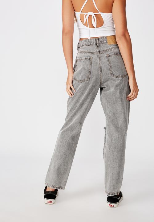 Factorie - Ripped mom jeans - grey