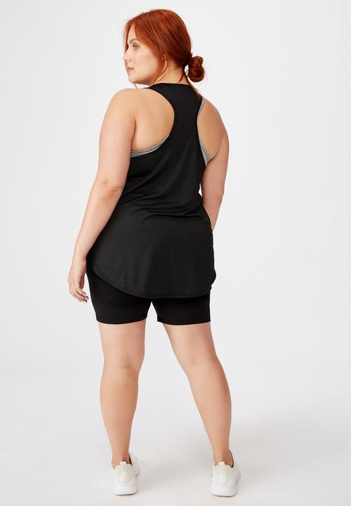 Cotton On - Curve training tank top - black