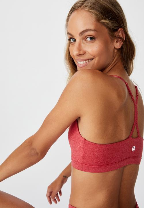 Cotton On - So soft racer crop - merlot marle