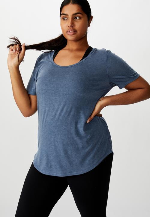 Cotton On - Curve gym T-shirt - blue