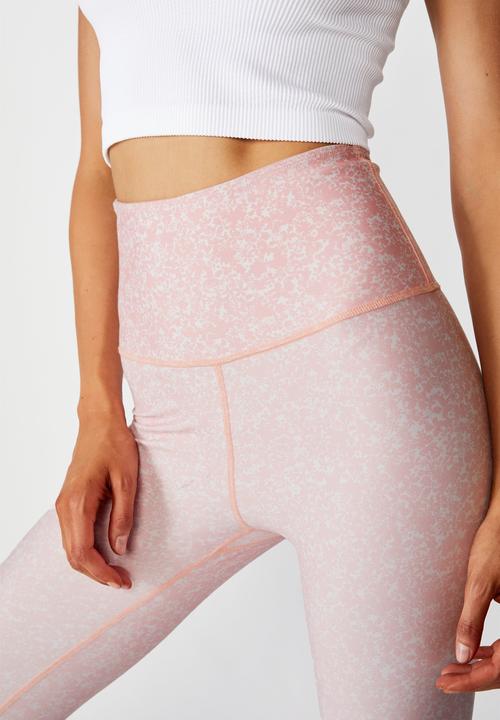 Cotton On - Reversible 7/8 tight  ditsy texture  - ombre & pink