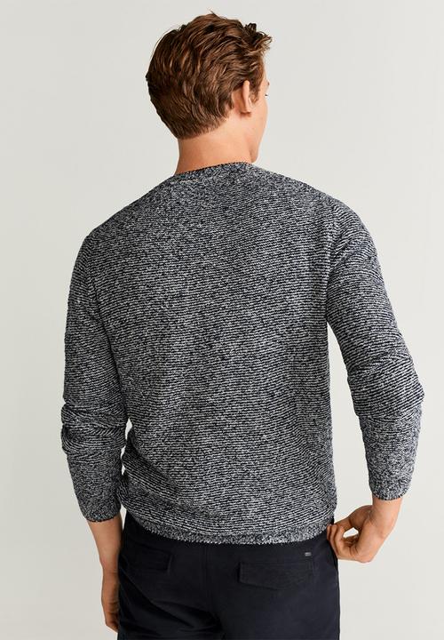 MANGO - Star jersey - black & white
