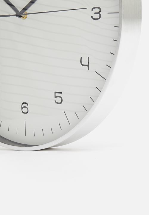 H&S - Aluminium wall clock - silver