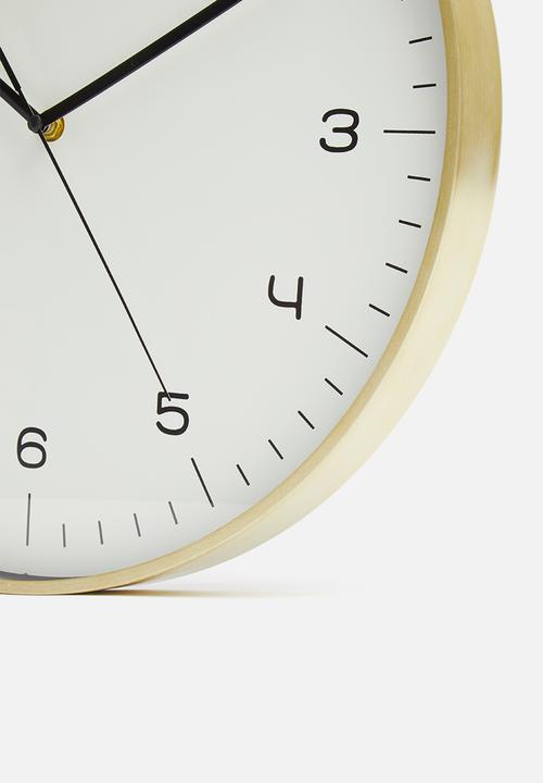 H&S - Aluminium wall clock - gold