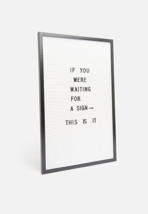 H&S - Letterboard - white