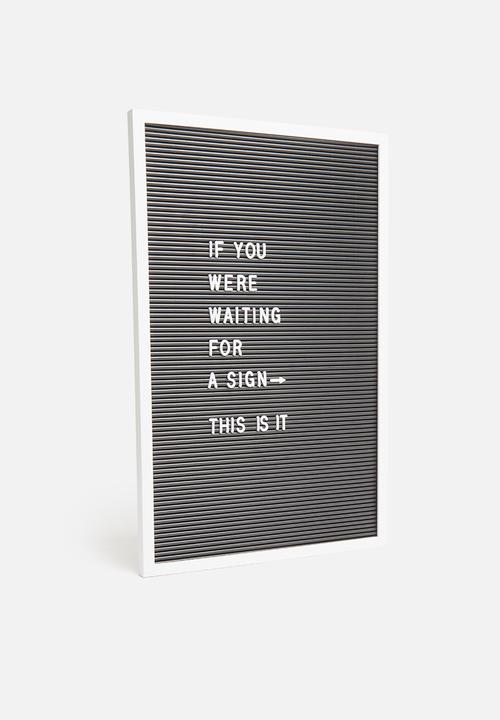 H&S - Letterboard - black