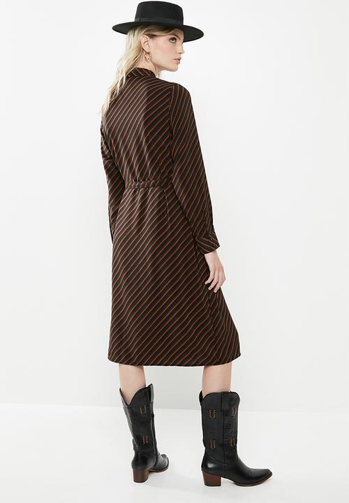 Vero Moda - Jane shirt dress - black & brown 