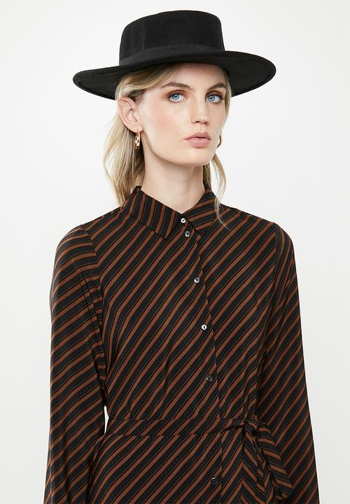 Vero Moda - Jane shirt dress - black & brown 