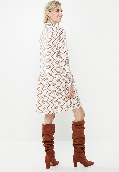 Vero Moda - In your dreams dress - cream & brown 