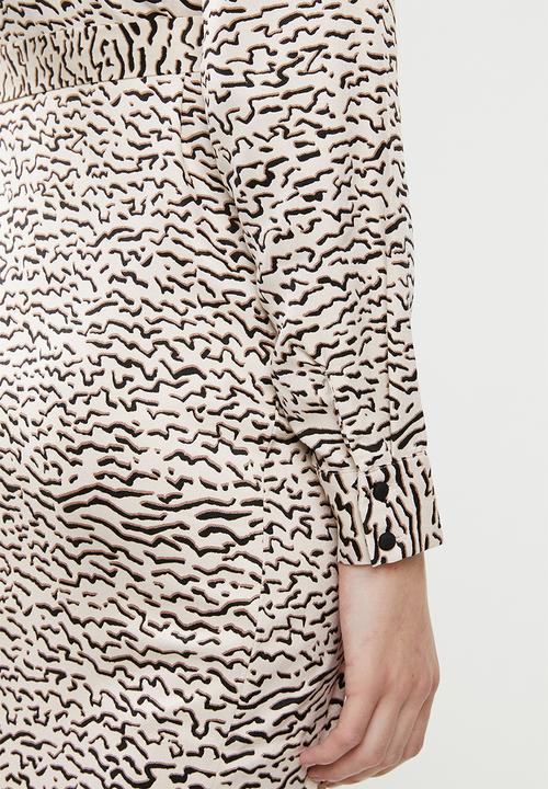 Vero Moda - Tessa shirt dress - neutral & black 
