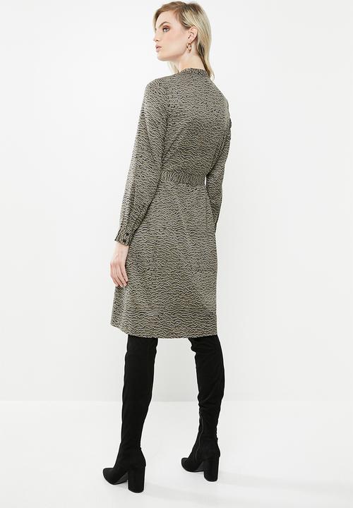 Vero Moda - Tessa shirt dress - khaki & black 