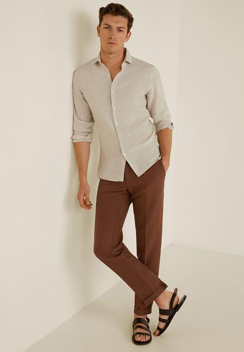 MANGO - Avispe shirts - stone