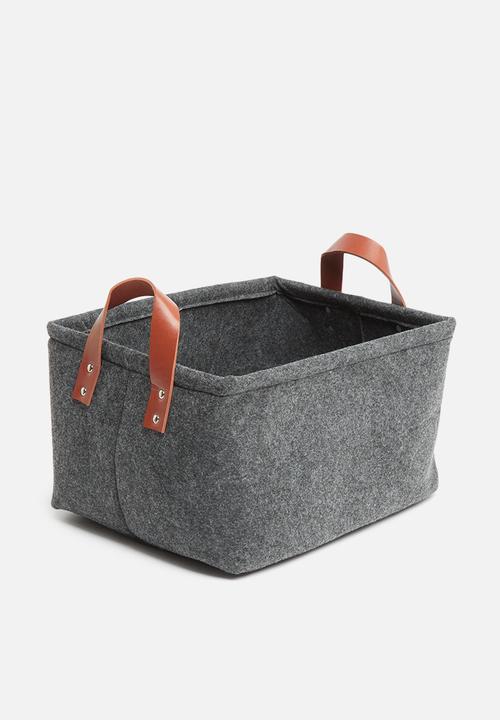 H&S - Felt rec storage basket - black