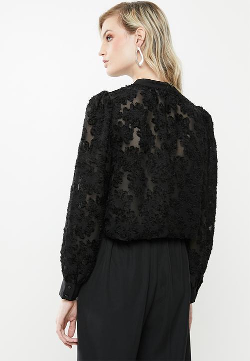 Vero Moda - Jadette long sleeve shirt - black