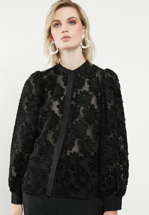 Vero Moda - Jadette long sleeve shirt - black