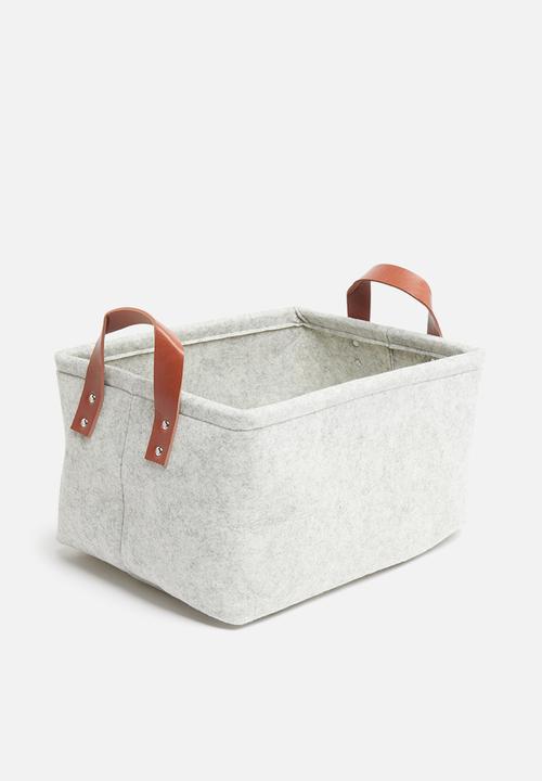 H&S - Felt rec storage basket - grey