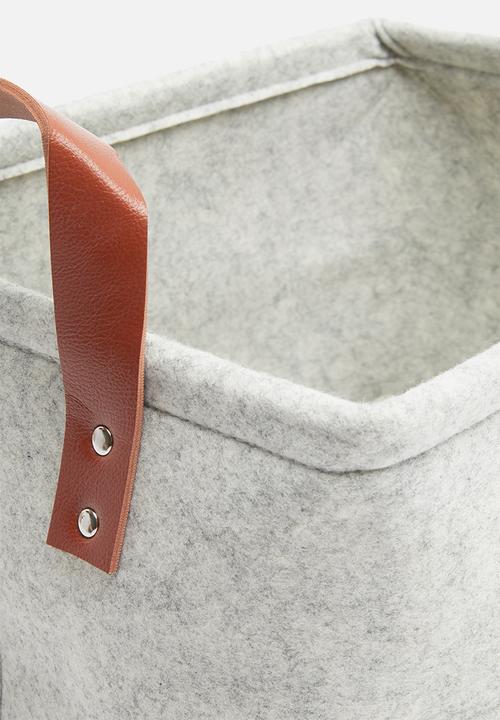 H&S - Felt rec storage basket - grey