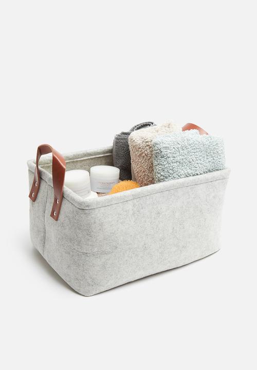 H&S - Felt rec storage basket - grey