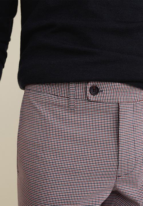 MANGO - Dash pants - grey & red