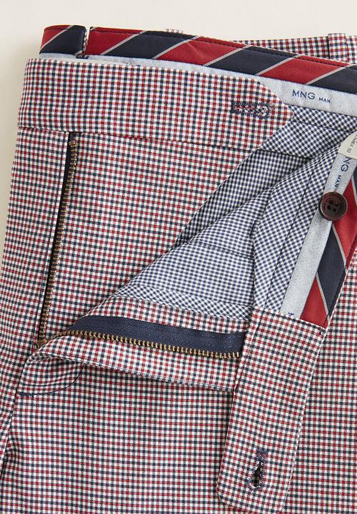MANGO - Dash pants - grey & red