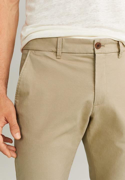 MANGO - Prato pants - stone