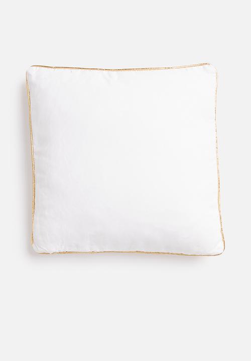 H&S - Dreamer printed cushion - gold & grey