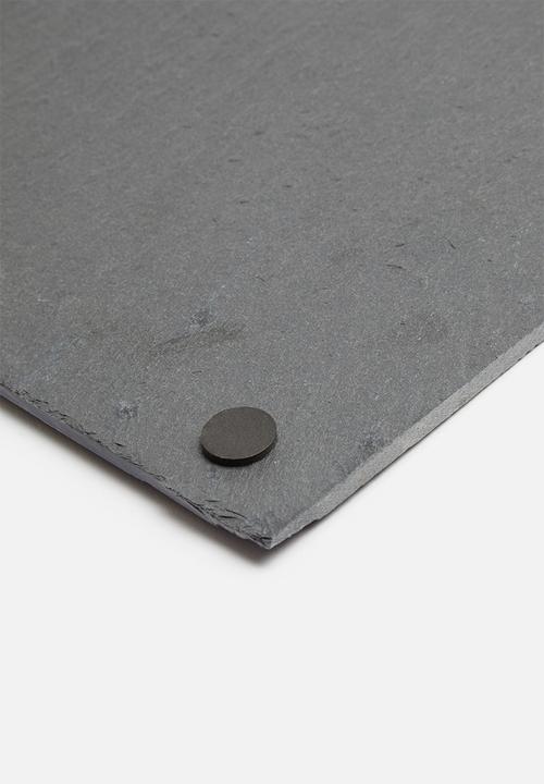 Excellent Houseware - Slate serving platter - charcoal