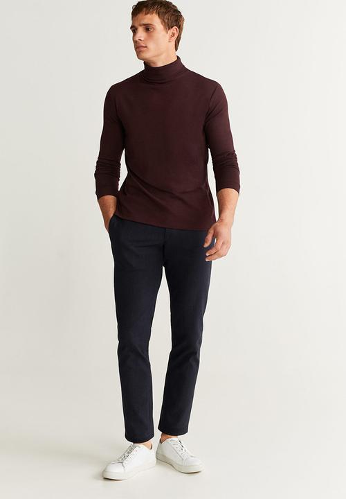 MANGO - Luton T-shirt - burgundy